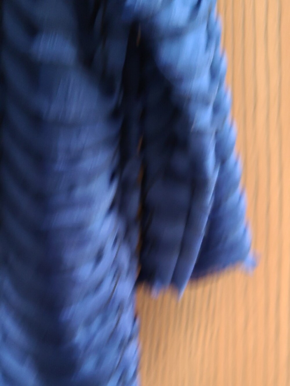 Essentials Royal Blue Ruffle Textured Blouse - Picture 3 of 6